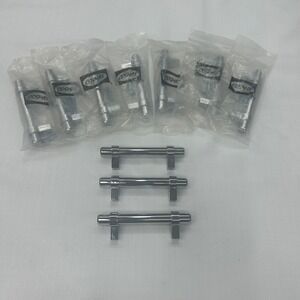 Cosmas 161-3CH Cabinet Pulls 3" Polished Chrome Euro Bar Drawer Handles 10 pack